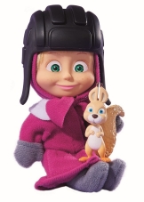 Bambola Masha con casco e scoiattolo 12 cm