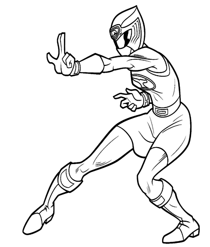 Desenho de Power Ranger Rosa dei Power Rangers para impresso e colorir