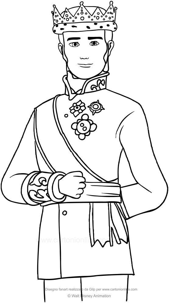 Desenho de Rei Roland II (Princesinha Sofia) para impresso e colorir