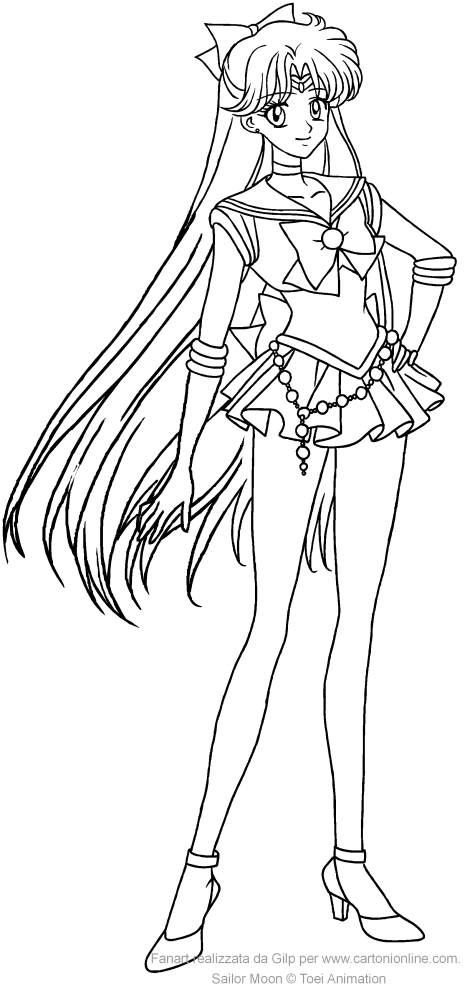Desenho de Sailor Venus Crystal para impresso e colorir