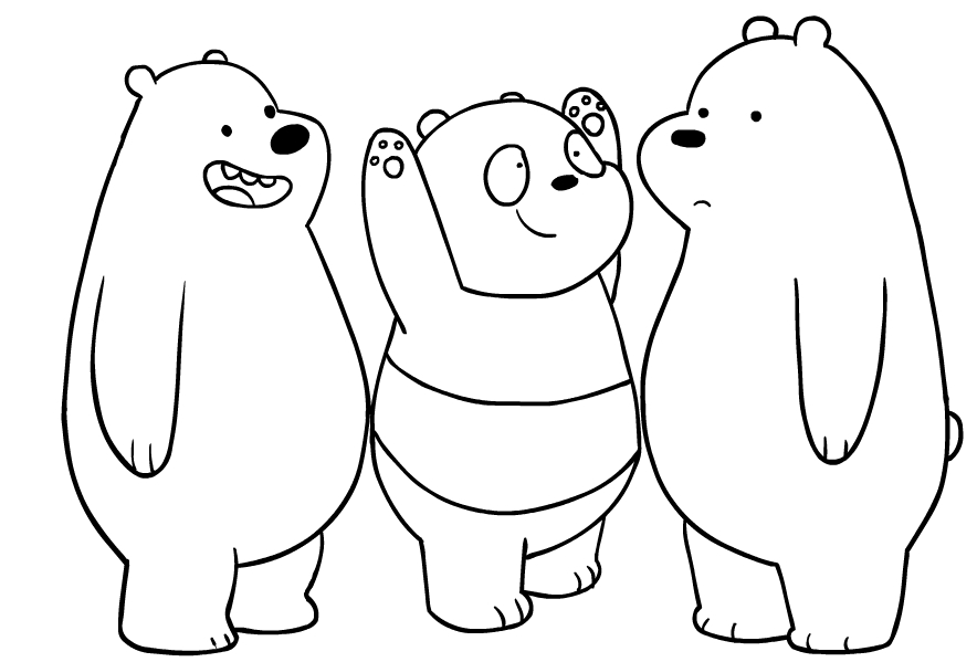 Coloriage de Ours pour un et un pour t'ours  imprimer et colorier