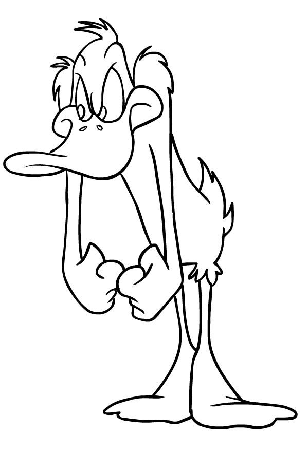 Coloriage de Daffy Duck  imprimer et colorier
