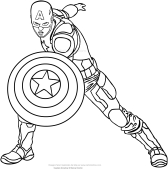 Dibujos De Capitán América Para Colorear