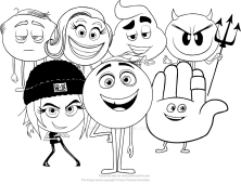 Dibujos de Emoji La película para colorear