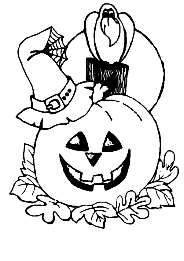Dibujo 2 Halloween para imprimir y colorear