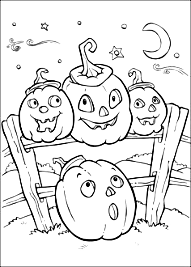 Dibujo 3 Halloween para imprimir y colorear