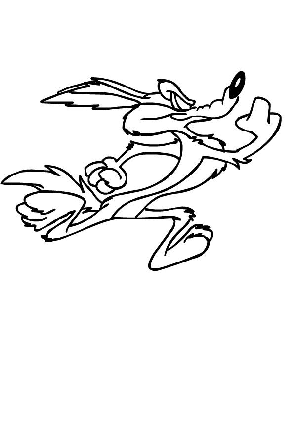 Dibujo de Wile el Coyote para imprimir y colorear