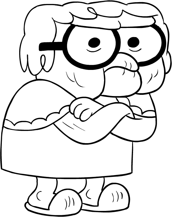 Gramma Alice Green from Big City Greens coloring page