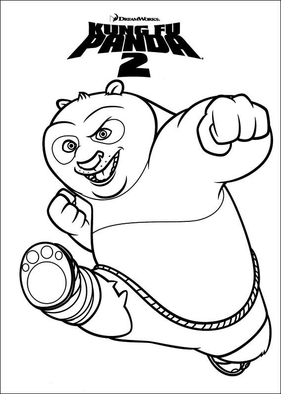 Disegno 1 di Kung Fu Panda 2 da stampare e colorare