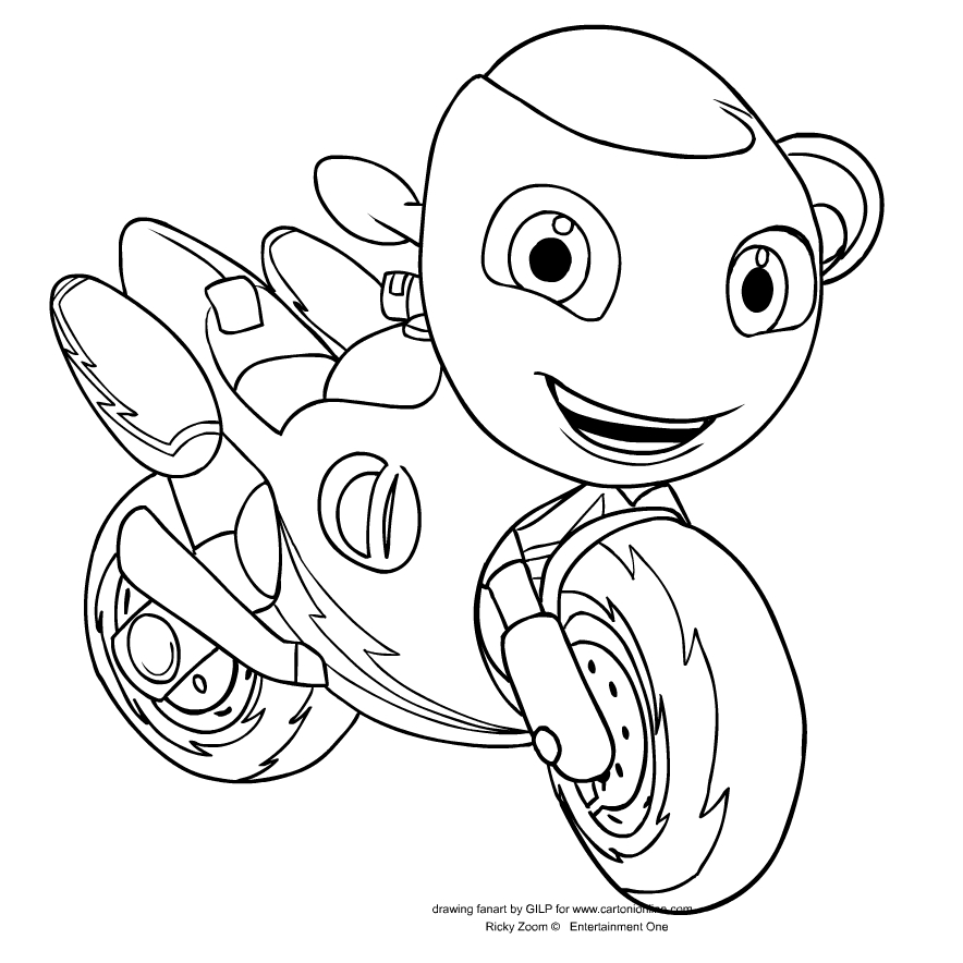 Ricky from Ricky Zoom coloring page