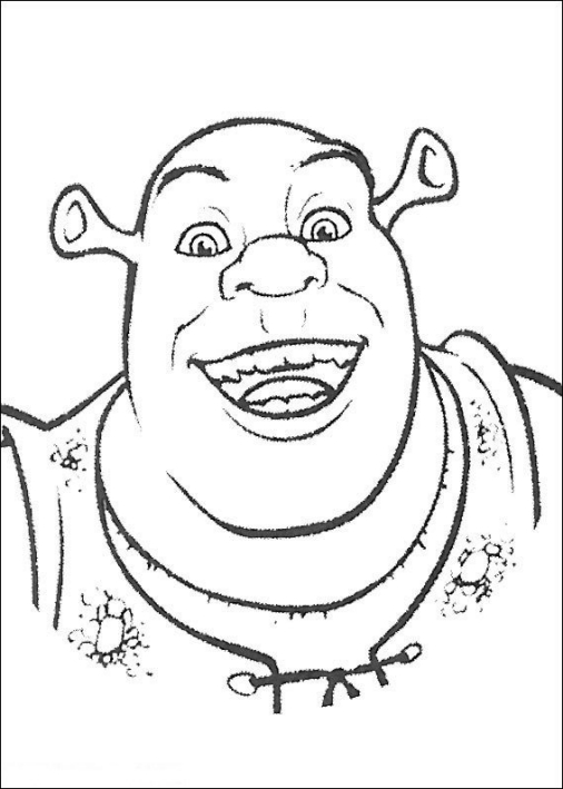 Disegno 1 di Shrek da stampare e colorare