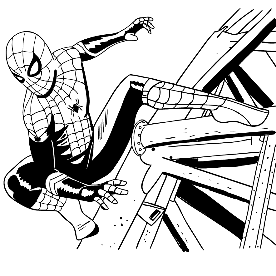 Disegno 1 di Spider-Man Far from Home da stampare e colorare