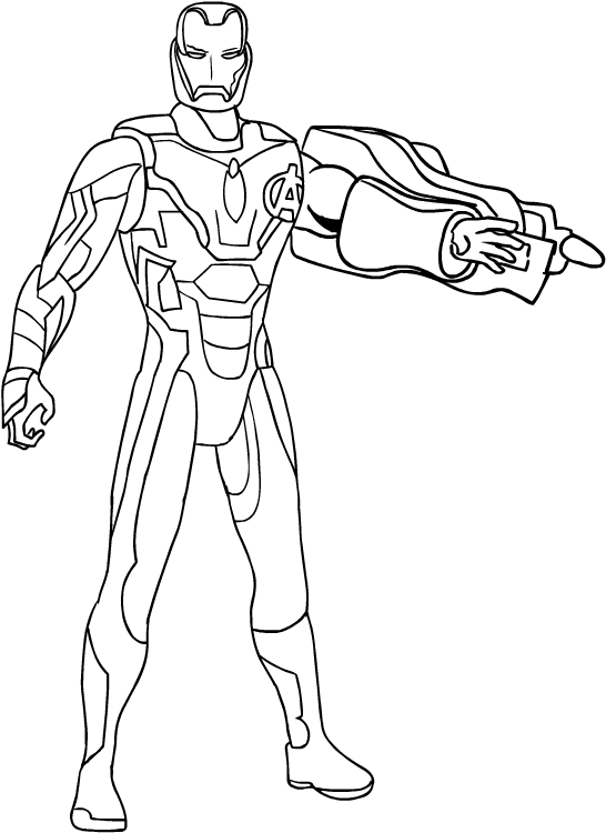 Dibujo De Iron Man De Avengers Endgame Para Colorear