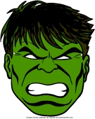 Maschera di Hulk da ritagliare