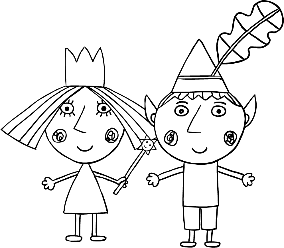 ben and holly colouring pictures to print