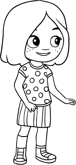 Drawing Chelsea Nina's friend coloring pages printable for kids