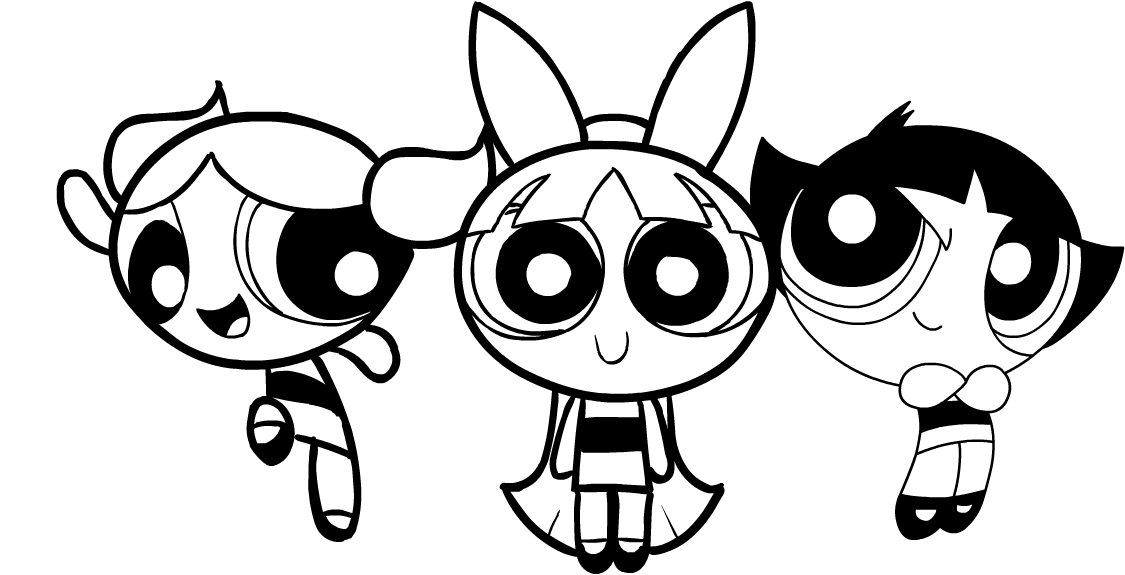 Drawing The Powerpuff Girls  coloring pages printable for kids