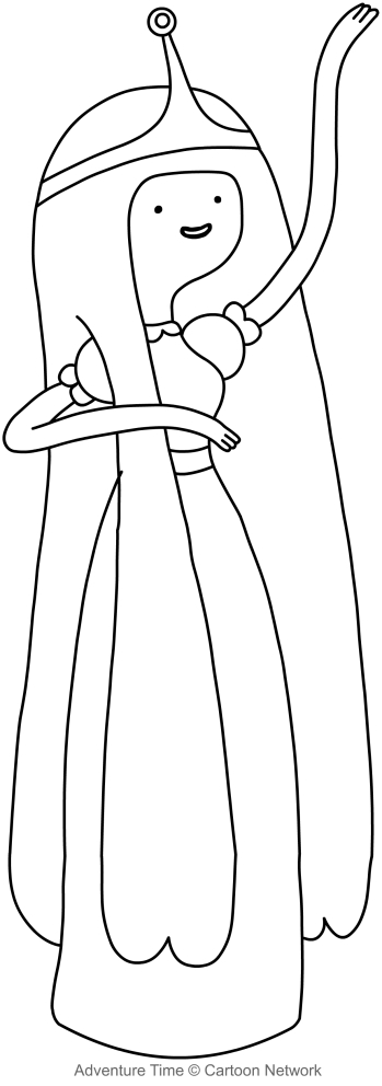 Drawing of  Princess Bubblegum (Adventure Time) coloring page to print