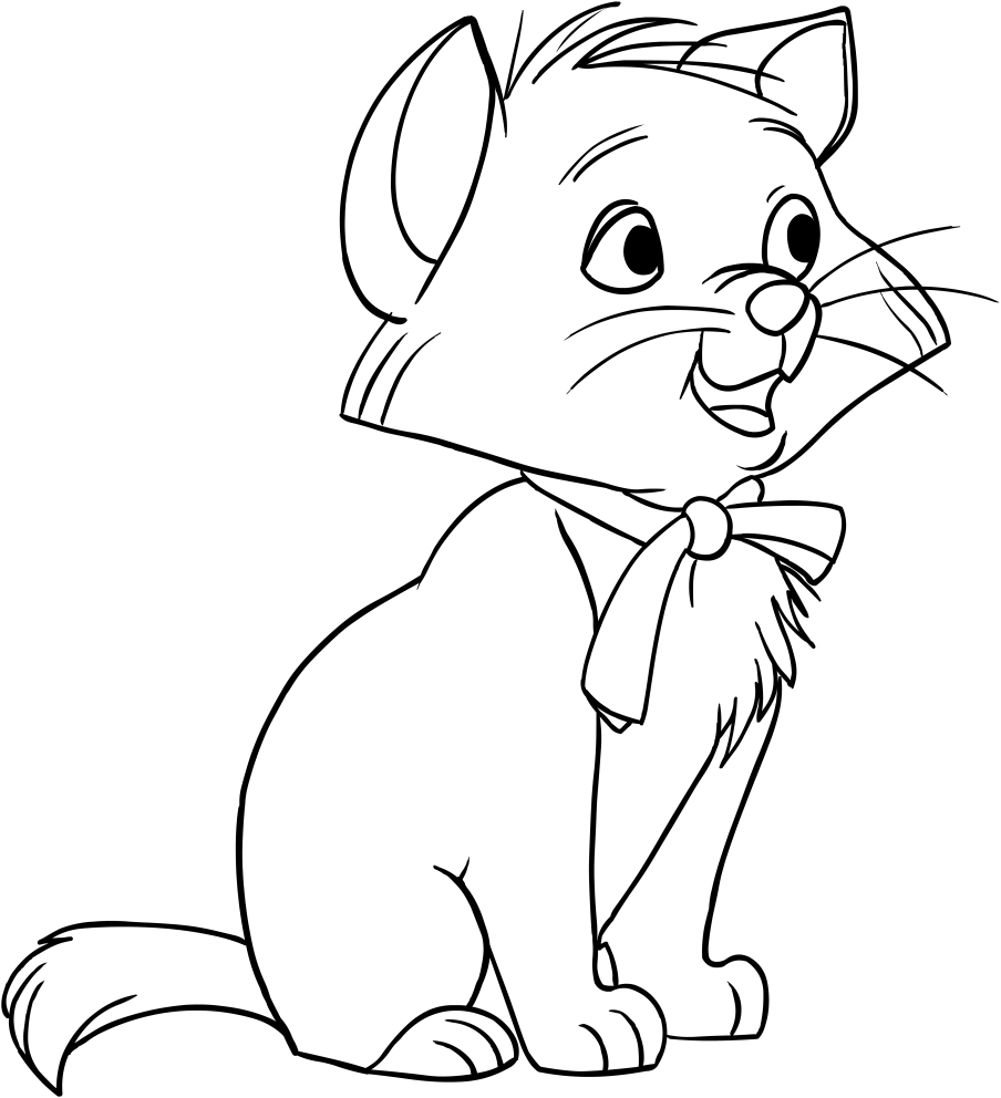  Berlioz of Aristocats, coloring page to print