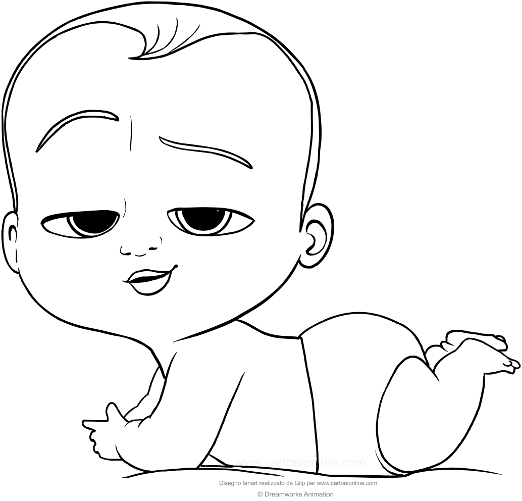 Boss Baby coloring page to print
