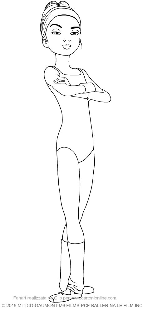  Camille Le Haut (Ballerina the movie) coloring page to print