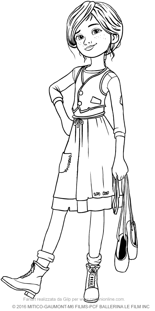  Flicie Milliner (Ballerina the movie) coloring page to print
