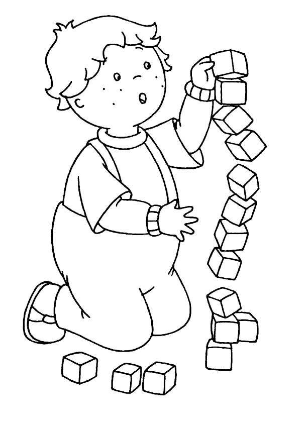 Drawing of Leo il migliore friend of Caillou to print and coloring