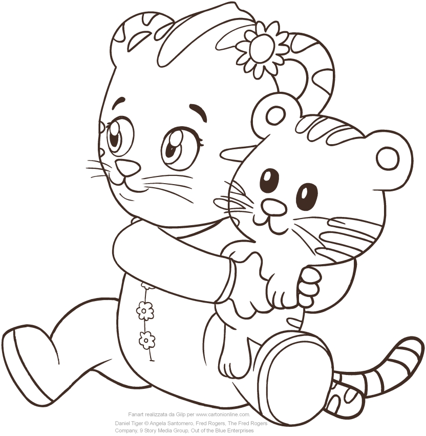  Baby Margaret the sister of Daniel Tiger coloring page to print