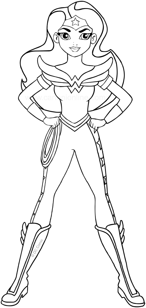 Wonder Woman (DC Superhero Girls) coloring page to print