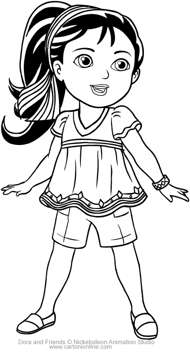  Naiya of Dora and Friends coloring page to print