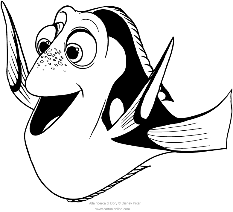 Dory coloring page to print