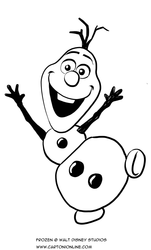 olaf the snowman coloring page