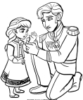 Elsa's father gives the gloves coloring page
