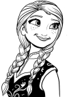 Anna foreground sideways coloring page
