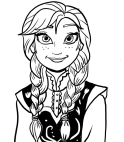 Anna foreground front coloring page