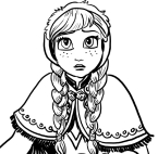 Anna foreground surprise coloring page