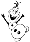 Olaf the Snowman coloring page