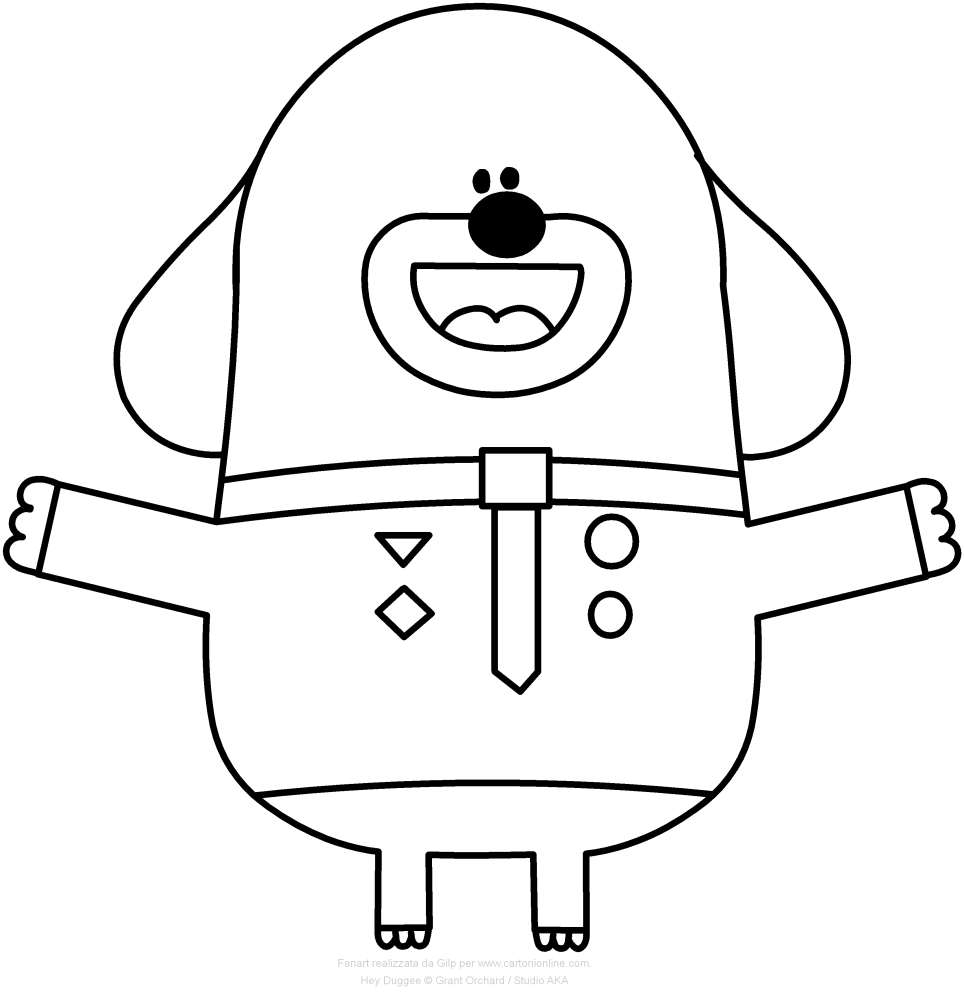  Hey Duggee coloring page to print