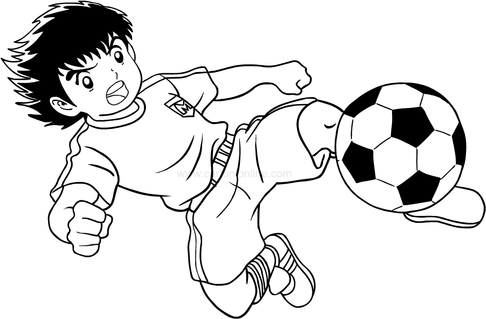 Drawing Captain Tsubasa coloring pages printable for kids