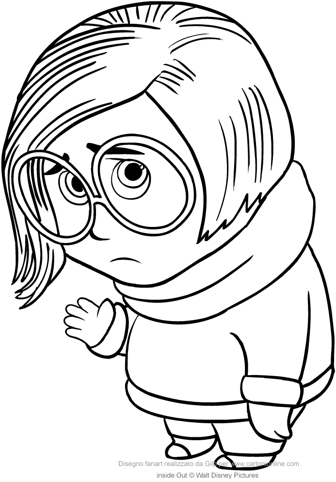  Sadness (Inside Out) coloring page to print