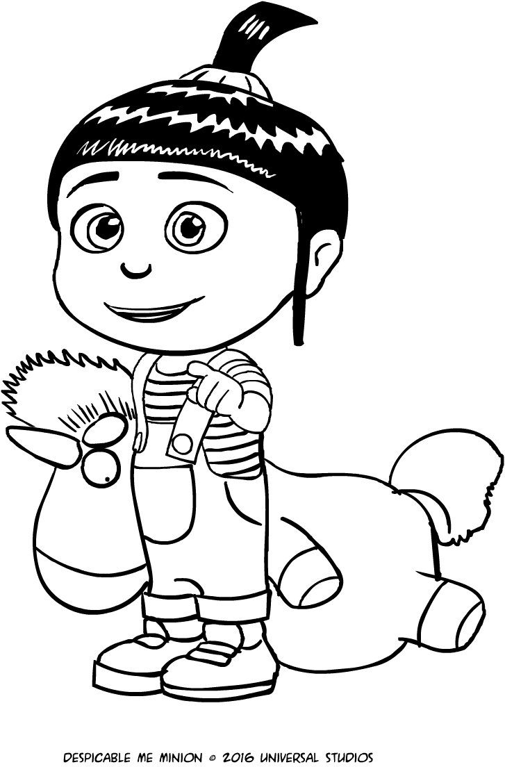 Agnes of Despicable Me coloring page