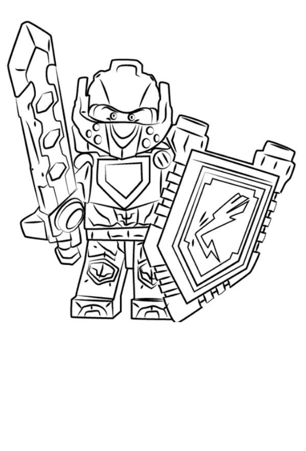 Drawing dei Lego Nexo Knights to print and coloring