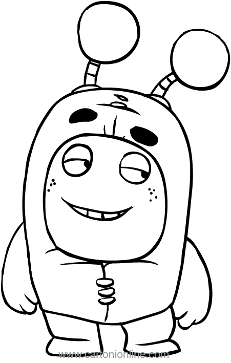  Slick of the Oddbods coloring page to print