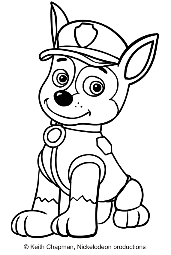 Chase coloring page - Paw Patrol