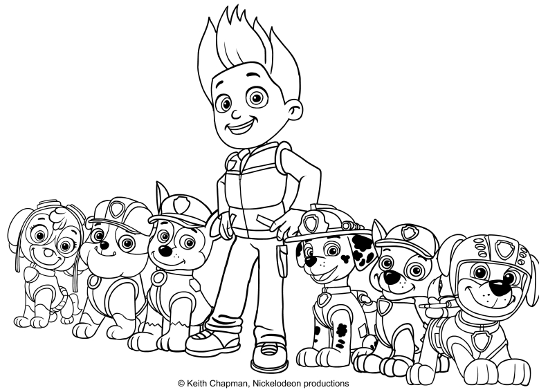 Paw Patrol Team Coloring Page Pages