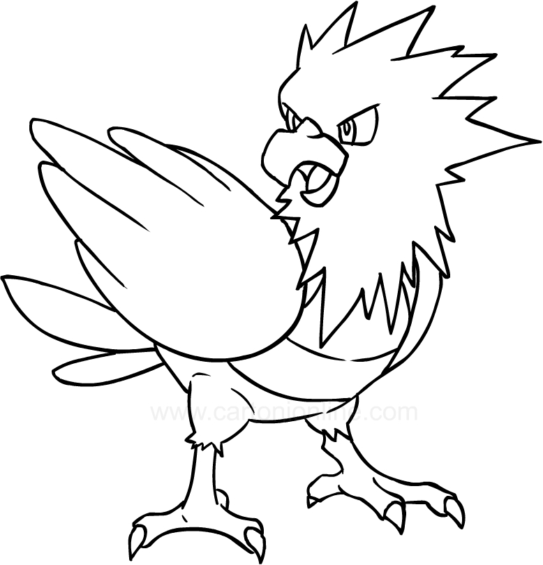 Drawing Spearow of the Pokemon coloring pages printable for kids