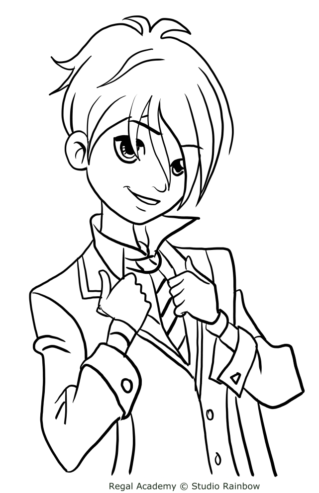  Hawk Snowwhite from Regal Academy coloring page to print
