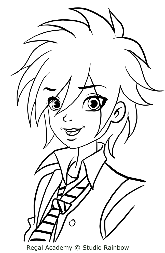  Travis Beast from Regal Academy coloring page to print