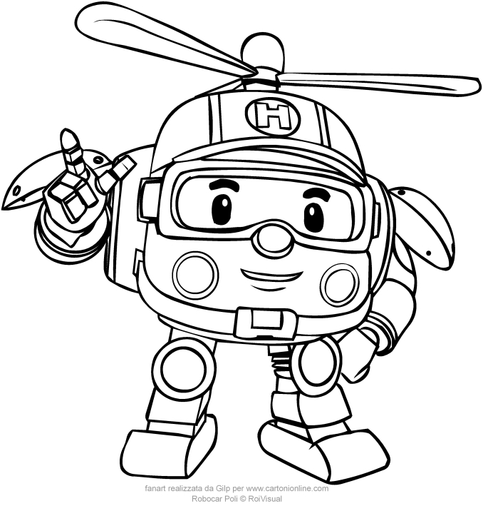  Helly from Robocar Poli coloring page to print