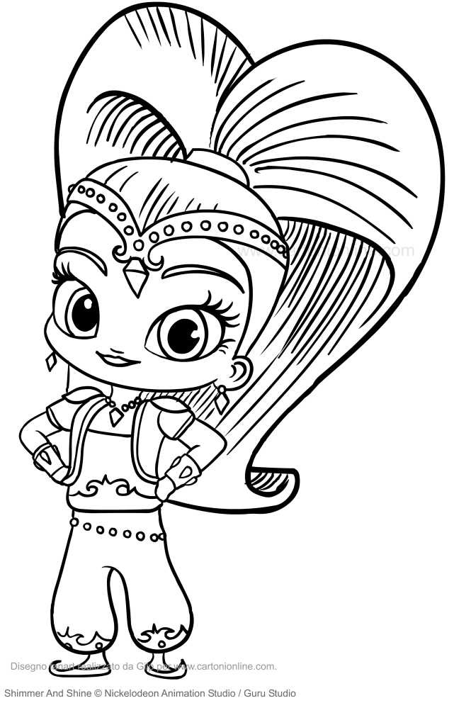 Shine coloring page to print